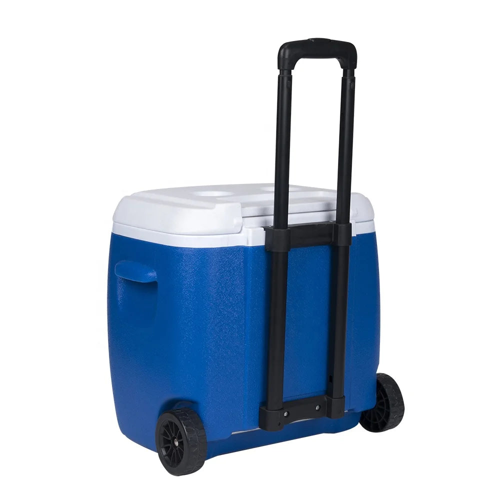 Factory Directly Provide Large Capacity Camping Plastic Have Stock 28AL OEM Ice Chest Plastic Cooler Box with Table