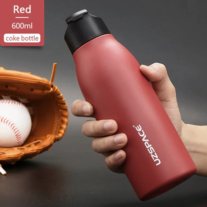 Stainless Steel Thermal Bottle - 2 Lids, Straw & Portable-World Bazaar Life
