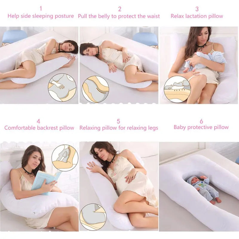 PANGDUBE Pregnancy Pillow 130*70cm Sleeping Waist Pillow for Pregnant Women Nursing Pillow Breastfeeding Cushion for Women-World Bazaar Life