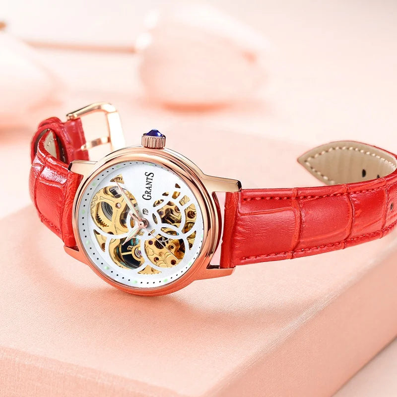 ENLOONG Grants Series Skeleton Watches Women Wrist Luxury Watch Fancy Custom logo Women Ladies Watches Brands Luxury 2019