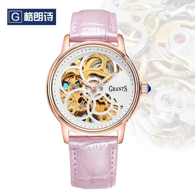 ENLOONG Grants Series Skeleton Watches Women Wrist Luxury Watch Fancy Custom logo Women Ladies Watches Brands Luxury 2019