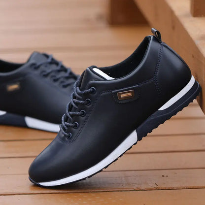 Men's PU Leather Business Casual Shoes Men's Outdoor Breathable Sports Shoes Men's Fashion Loafers Walking Shoes - World Bazaar Life
