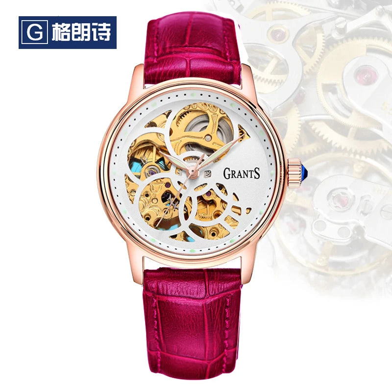 ENLOONG Grants Series Skeleton Watches Women Wrist Luxury Watch Fancy Custom logo Women Ladies Watches Brands Luxury 2019