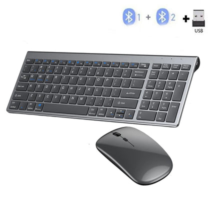 Multi-Device Wireless Keyboard and Mouse Set  Wireless Daul Model Keyboard Mouse Comb for Laptop PC Pad