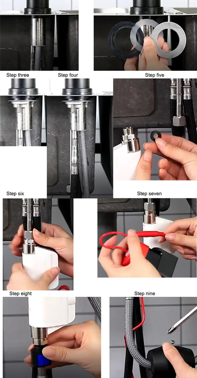 Pull-Out Sensor Black Kitchen Faucet Touch Control Mixer Tap - World Bazaar Life