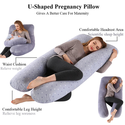 PANGDUBE Pregnancy Pillow 130*70cm Sleeping Waist Pillow for Pregnant Women Nursing Pillow Breastfeeding Cushion for Women-World Bazaar Life