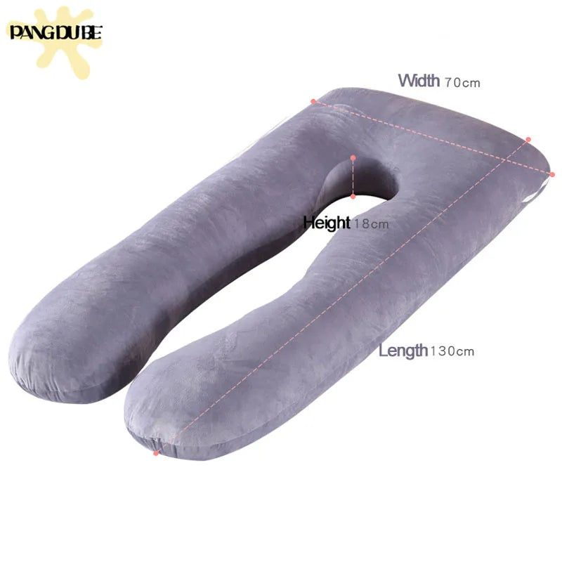 PANGDUBE Pregnancy Pillow 130*70cm Sleeping Waist Pillow for Pregnant Women Nursing Pillow Breastfeeding Cushion for Women-World Bazaar Life