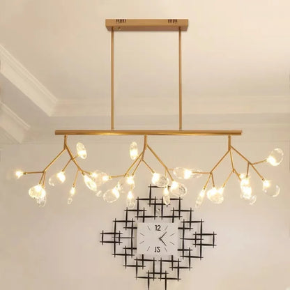 Modern 47.24" Long Branch Pendant Lighting Sputnik Firefly Chandelier Led Island Hanging Lamps
