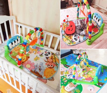 Musical Baby Activity Gym Rack Play Mat Kid Rug Puzzle Mat Carpet Piano Keyboard Infant Playmat Crawling Game Pad Baby Toy Gift - World Bazaar Life