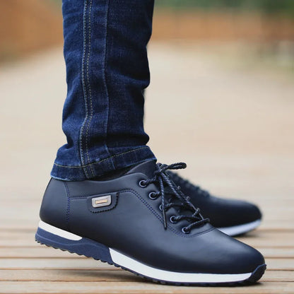 Men's PU Leather Business Casual Shoes Men's Outdoor Breathable Sports Shoes Men's Fashion Loafers Walking Shoes - World Bazaar Life