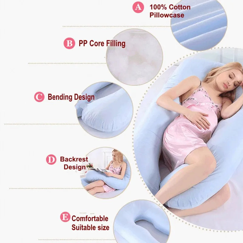 PANGDUBE Pregnancy Pillow 130*70cm Sleeping Waist Pillow for Pregnant Women Nursing Pillow Breastfeeding Cushion for Women-World Bazaar Life