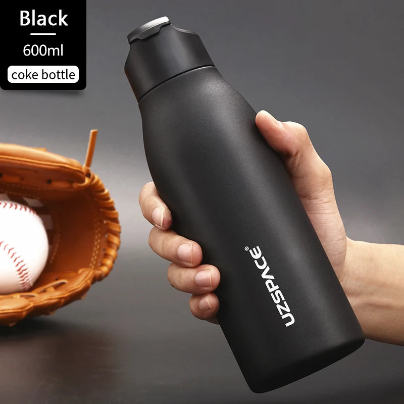 Stainless Steel Thermal Bottle - 2 Lids, Straw & Portable-World Bazaar Life