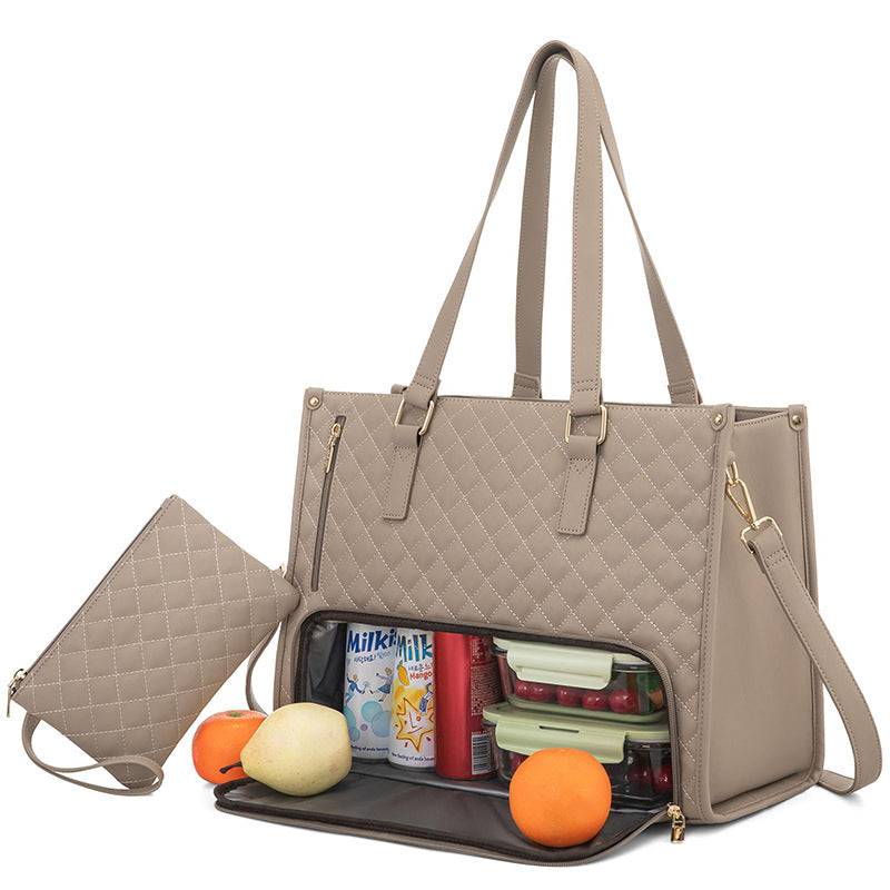 Fashionable Thermal Lunch Tote Bag for Women with Purse - World Bazaar Life