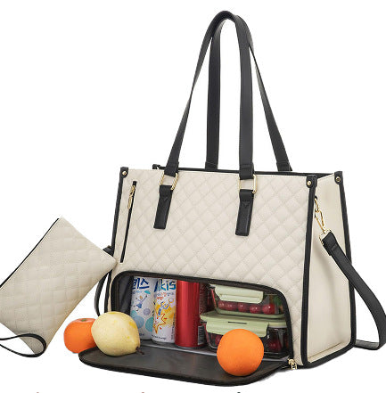 Fashionable Thermal Lunch Tote Bag for Women with Purse - World Bazaar Life