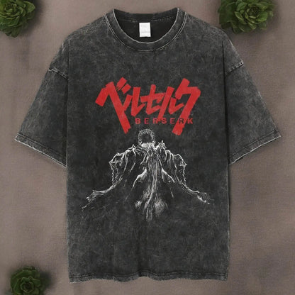 Anime Berserk T-shirts for Men New in Tops and T-shirts Cotton Men's Clothing Y2k Oversized GYM Graphic Sexmachine Vintage T-shi-World Bazaar Life