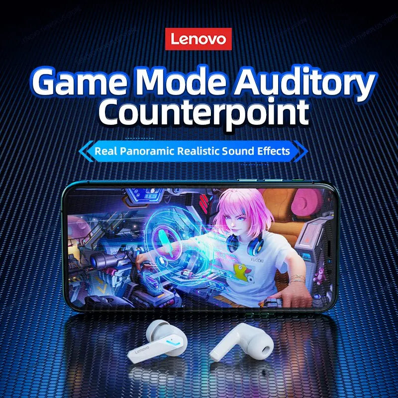 Lenovo GM2 Pro Bluetooth 5.3 Earphones Sports Headset Wireless In-Ear Gaming Low Latency Dual Mode Music Headphones New-World Bazaar Life