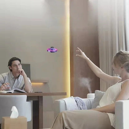 Mini Drone LED UFO Fingertip flying machine induction gyroscope Decompression adult children's toys