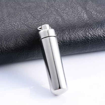 Keepsake Stainless Steel Cylinder Urn Pendant for Pet Ashes Necklace Chain Choker Charms Funeral Cremation Jewelry Accessories - World Bazaar Life