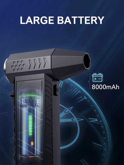 X9 Violent Fan 300000RPM Powerful Air Blower Vacuum Cleaner Type-C Charging Strong Winds 58m/s Brushless Turbo Jet Blower Dryer-World Bazaar Life