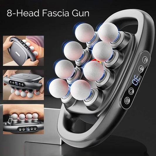 High-Power 16 Head Percussion Massage Gun - 48kg Deep Tissue Relief for Athletes & Fitness Enthusiasts Body Massager