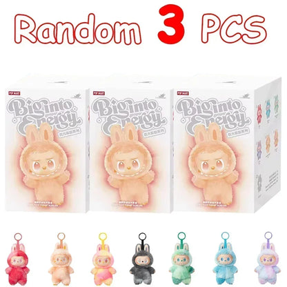 For Labubu 3 Heartbeat Macaron Enamel The Monsters Face Blind Box Pvc Figurine Tabletop Ornament Kawaii Doll Kid Birthday Gift