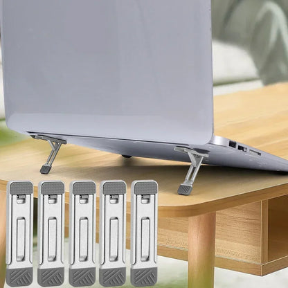 Portable Laptop Stand Aluminum Alloy Mini Folding Holder 3 Height Adjustment Notebook Bracket Accessories for Macbook Cell Phone