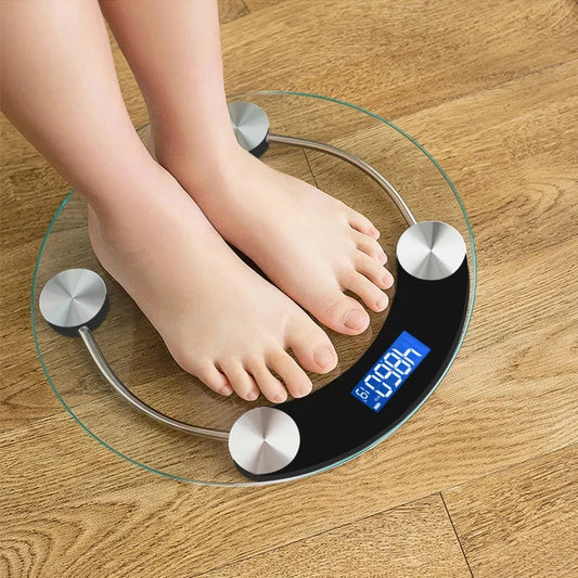 Round Transparent Digital Scale Body Weight Scale Floor Electronic Scales LCD Scales Body Weighing Scale For Bathroom-World Bazaar Life