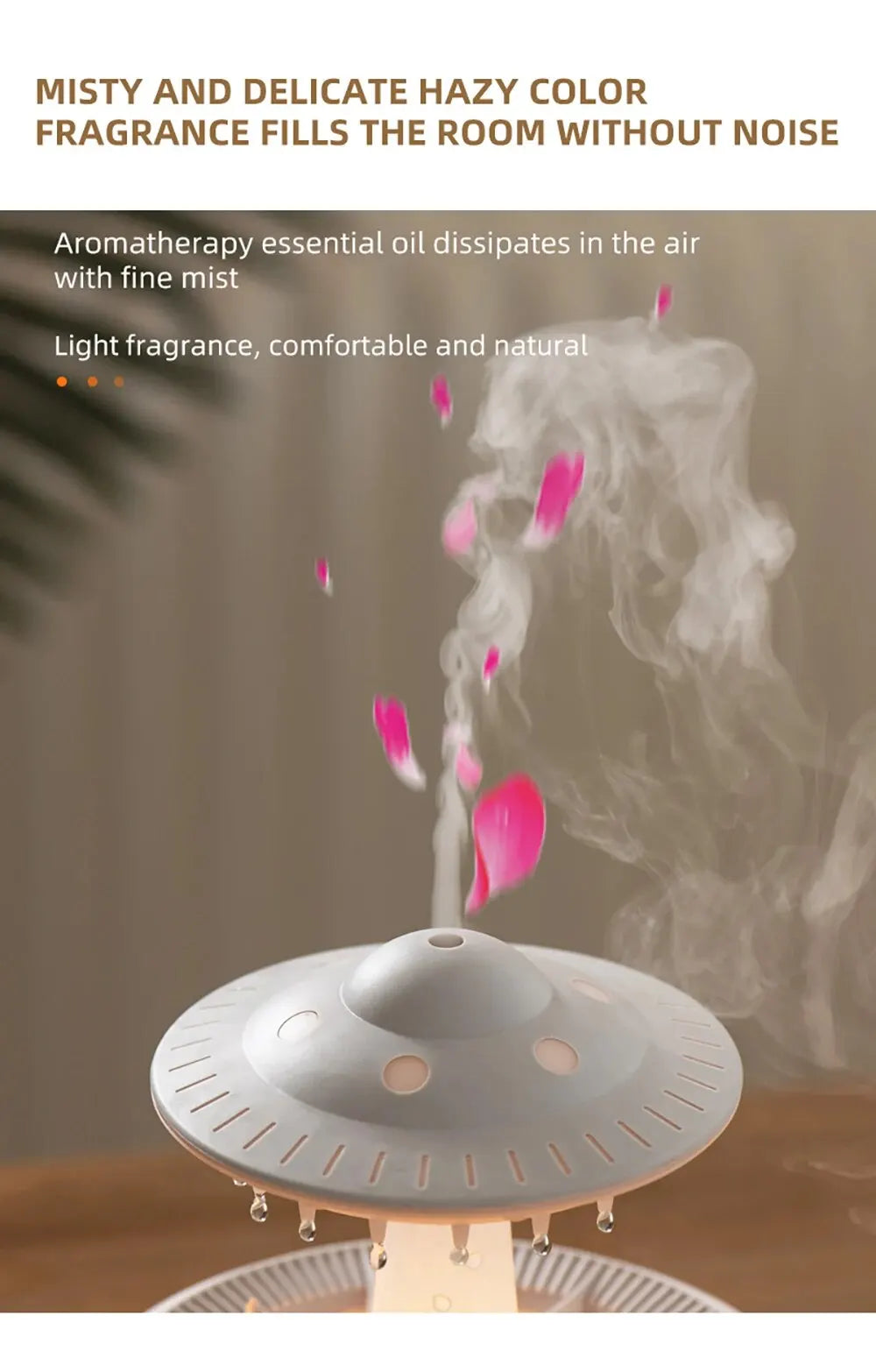 Aierwill Ultrasonic Oil Diffuser & Humidifier with Remote Control.