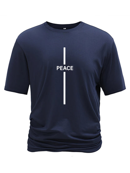 TOQUCL Men's T-Shirt Short Sleeve Crew Neck Print Top in Sports for Spring / Summer Casual Wear