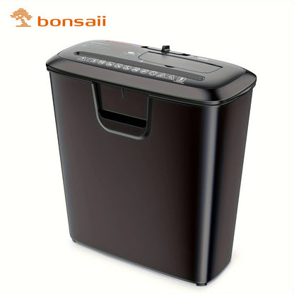 Bonsaii 8 Sayfalık Şerit Kesim Parçalayıcı - 3,4 Galon Kapasiteli Kullanıcı Dostu CD/Kredi Kartı Parçalayıcı