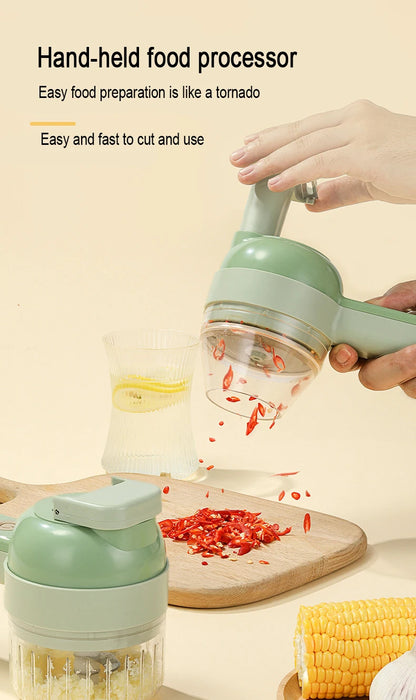 Wireless Electric Food Processor Vegetable Cutter Fruit Slicer Garlic Masher Mincer Handheld Stirrer Kitchen Cooking Accessories