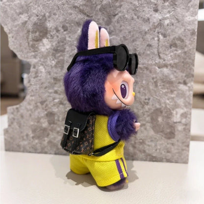 17cm Labubu Basketball Player Clothing Kawaii Mini Plush Doll Clothes Doll Cute Athlete Idol Doll Accessories Birthday Gifts