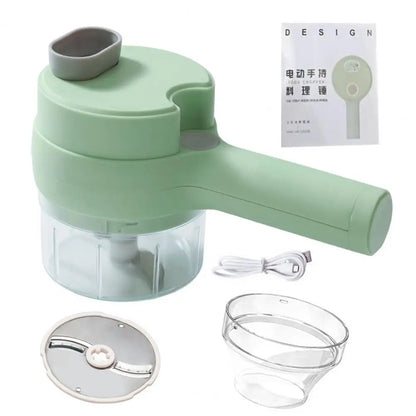 Garlic Grinder With Handle Electric Meat Mincer Garlic Chopper Chili Ginger Fruit Vegetable Onion Cutter  Kitchen Cooking Gadget