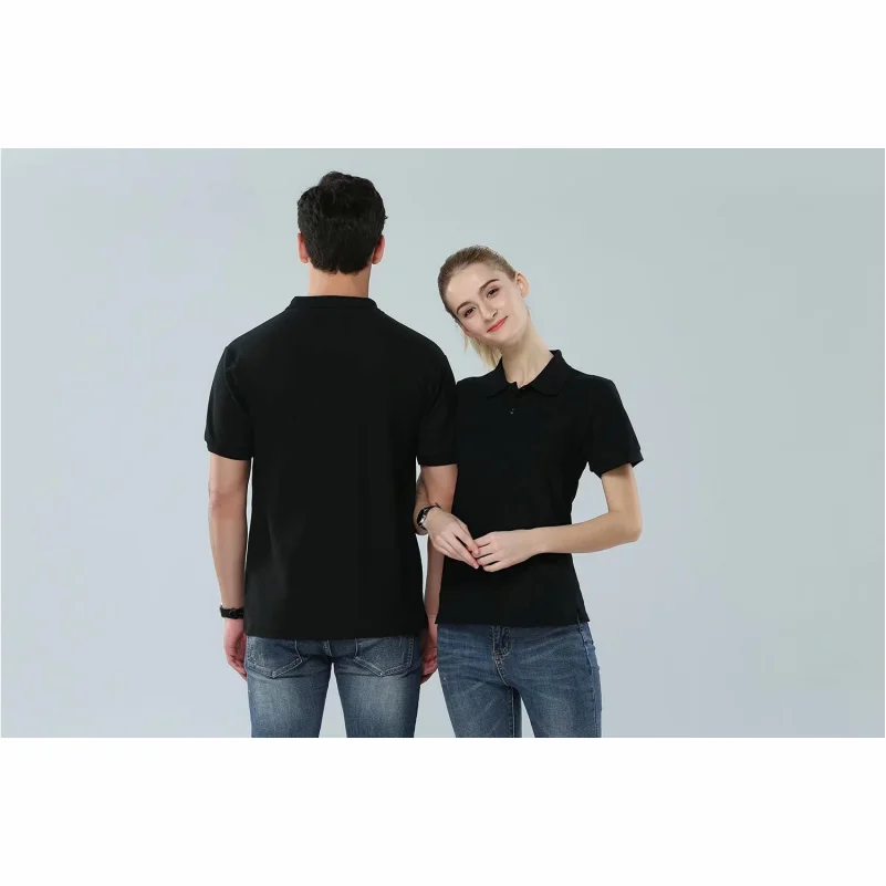 Summer Top New Lapel  Solid Color Shirt Short Sleeve Casual Business Fashion Breathable And Comfortable Polo Shirt Group Uniform-World Bazaar Life