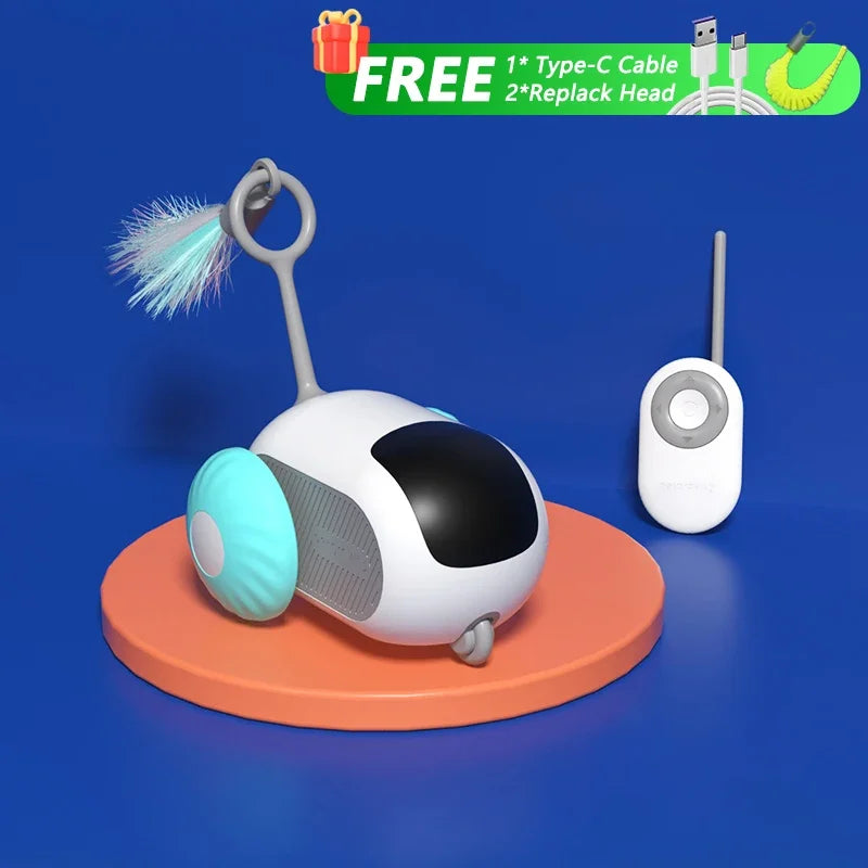 Smart Rolling Cat Toy Car – Interactive Remote Control Pet Toy-World Bazaar Life