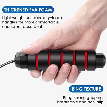Tangle-Free Speed Jump Rope with Bearings & Foam Handles - World Bazaar Life