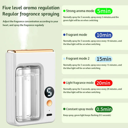 Wall-mounted Air Freshener Spray Rechargeable Aromatherapy Diffuser Hotel Home Fragrance Aromatherapy Essential Oil Diffuse - World Bazaar Life