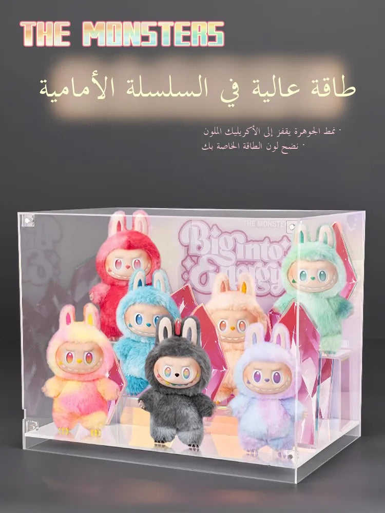 Labubu High-Energy Plu Keychain Series Inteated Display Box Bubble Monster Toy Cany Cartoon Anime Collectible Item