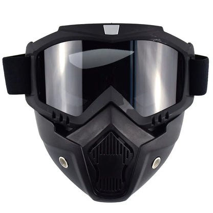 Motorcycle Face Mask Skull Open Face Helmet Mask Anti-UV Dust Helmets Goggles Vintage Mask Men Balaclava Winter Ski Face Shield