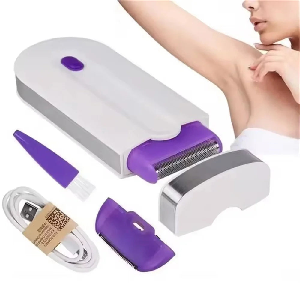 Electric Epilator Electric Shaver Razor Mini Rechargeable Removes Painless Hair Removal Facial Epilator for Facial Body ? ?-World Bazaar Life