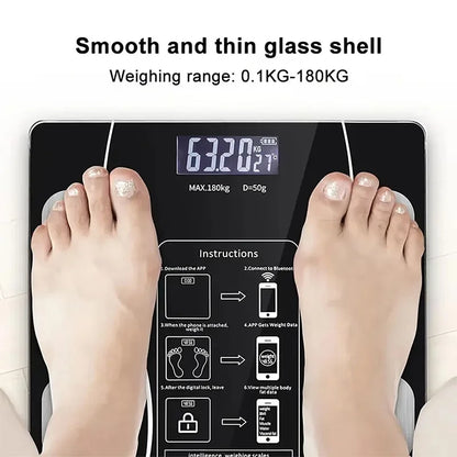Smart Bluetooth Body Fat Scale Weight Loss Precision Electronic Scale with Mobile App for Home Fitness Tracking