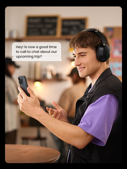 UGREEN Choice Max5c Wireless Bluetooth Headphones 43dB Active Noise Cancellation Hi-Res LDAC 75H Spatial Audio Earbuds Headset-World Bazaar Life