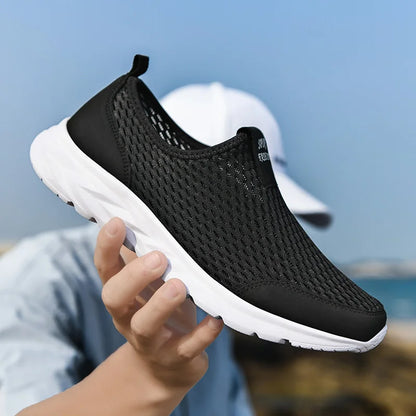 YRZL Men's Breathable Mesh Sneakers - Lightweight & Non-Slip