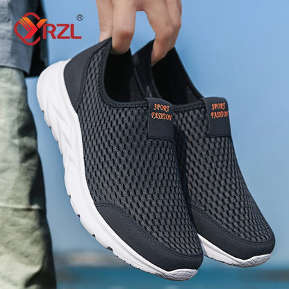 YRZL Men's Breathable Mesh Sneakers - Lightweight & Non-Slip