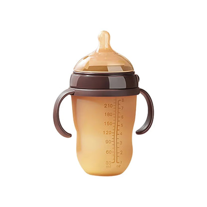 New 0-36 months baby nano-silicone bottle 240ml 150ml with handle Breastmilk-like design Soft milk pulling - World Bazaar Life