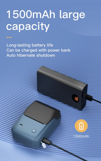 Mini Label Thermal Printer Niimbot B1 Portable Self-Adhesive Printer For Stickers Round Labels Rolls UV Tag Bluetooth Printer