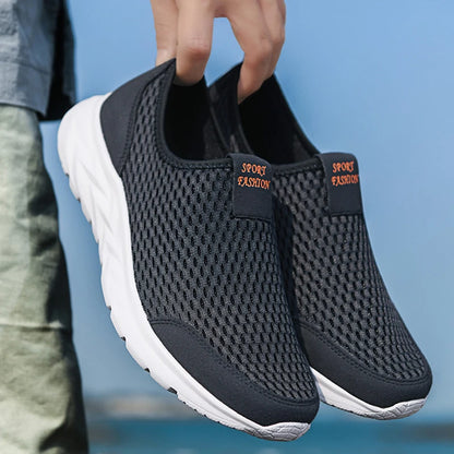 YRZL Men's Breathable Mesh Sneakers - Lightweight & Non-Slip