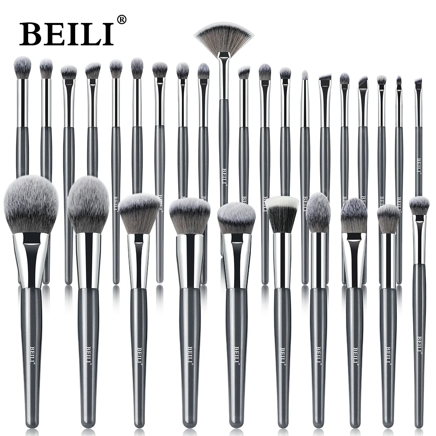 BEILI 9/15/30Pcs Pro Makeup Brushes Suitable for Foundation Powder Concealer Eyeshadow Eyebrow Eyelashes Eyeliner Brush Set-World Bazaar Life