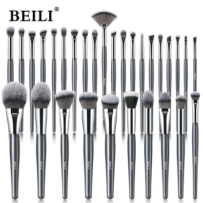 BEILI 9/15/30Pcs Pro Makeup Brushes Suitable for Foundation Powder Concealer Eyeshadow Eyebrow Eyelashes Eyeliner Brush Set-World Bazaar Life