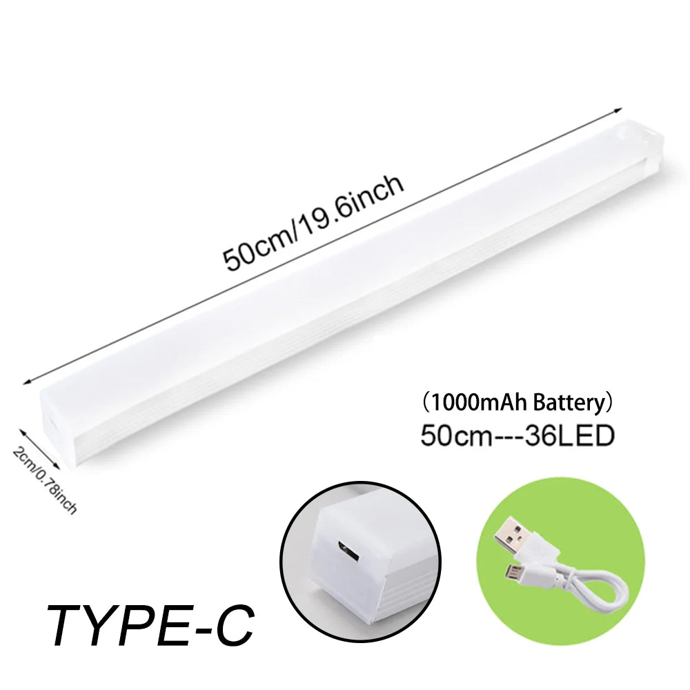 Motion Sensor Light Wireless LED Night Light Type C Rechargeable Light Cabinet Wardrobe Lamp Staircase Backlight For Kitchen LED-World Bazaar Life